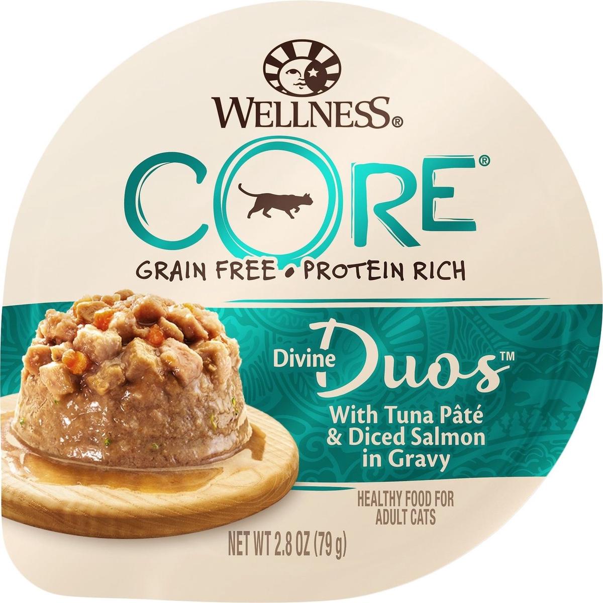 [Low Phosphorus Premium Wet Food] Wellness Divine Duos Grain-Free Cat Wet Food - Minced Tuna with Diced Salmon 2.8oz