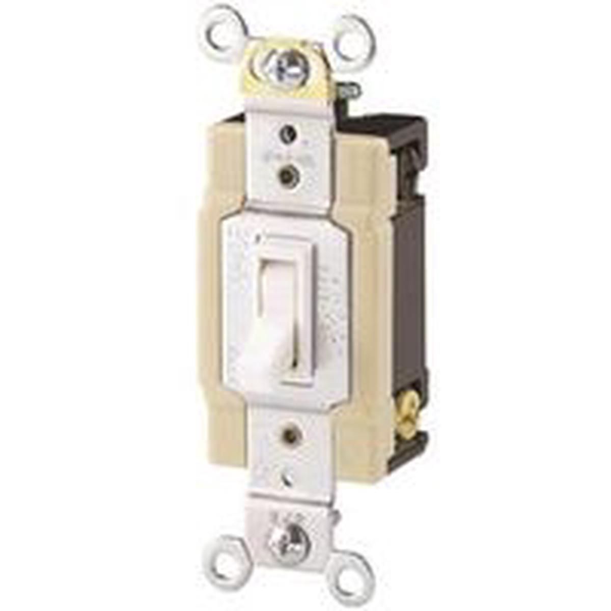 15A White 4-Way Toggle Switch