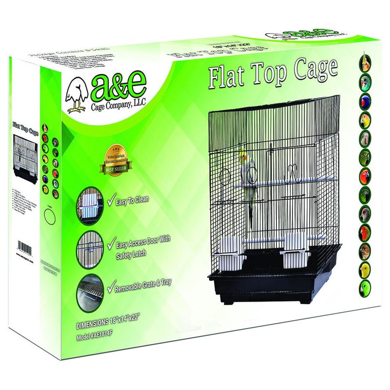 A&E Company Flat Top Bird Cage - 18" X 14" X 22"