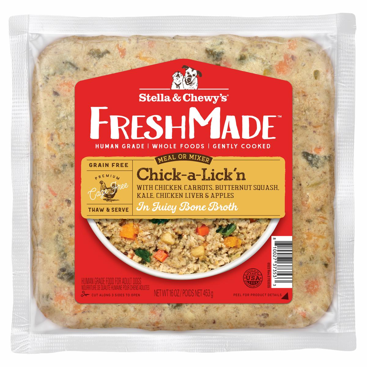[Frozen] Stella & Chewy's FreshMade Broth Nutritional Fresh Meal Packets 16oz - Free Range Chicken Recipe