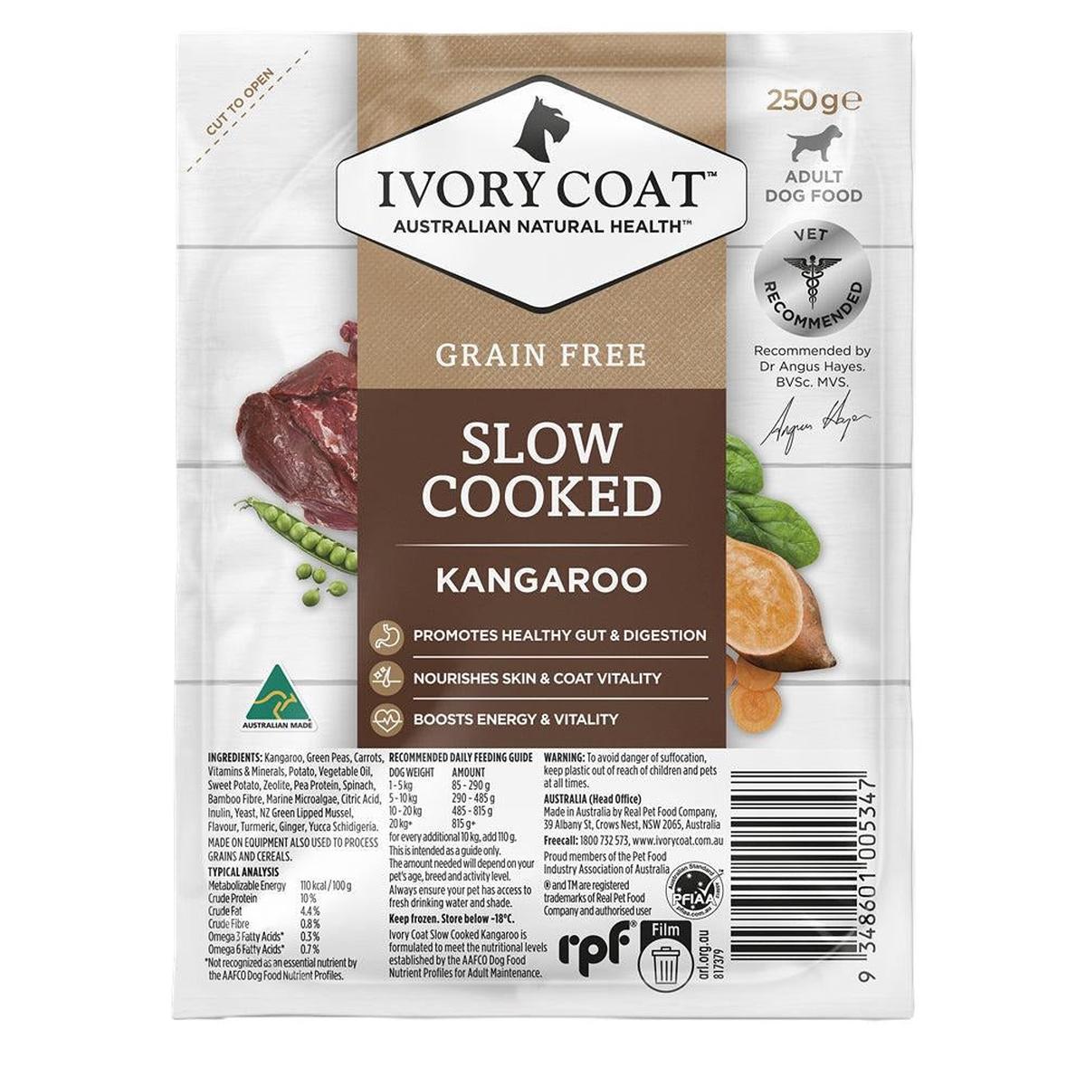 [Frozen Items] Grain-Free Adult Dog Frozen Slow Cooked Fresh Meal Series - Frozen Slow Cooked Kangaroo Meat 250g