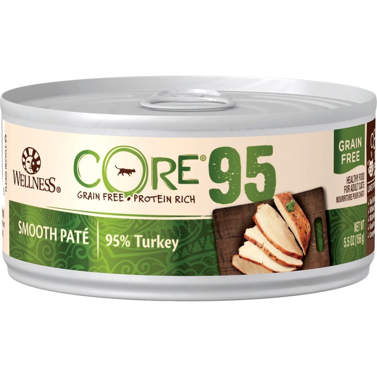 Wellness American Cat Wet Food - CORE 95 Grain Free - 95% Turkey Meat Formula 5.5oz