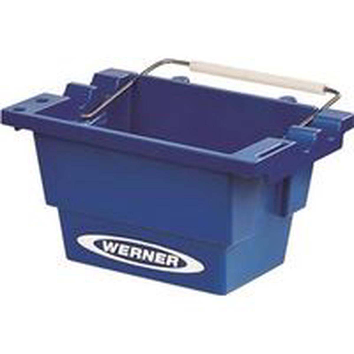Werner Job Bucket, Lock-in, Stepladder, Plastic, Blue, 25lb Capacity (AC50-JB-3)