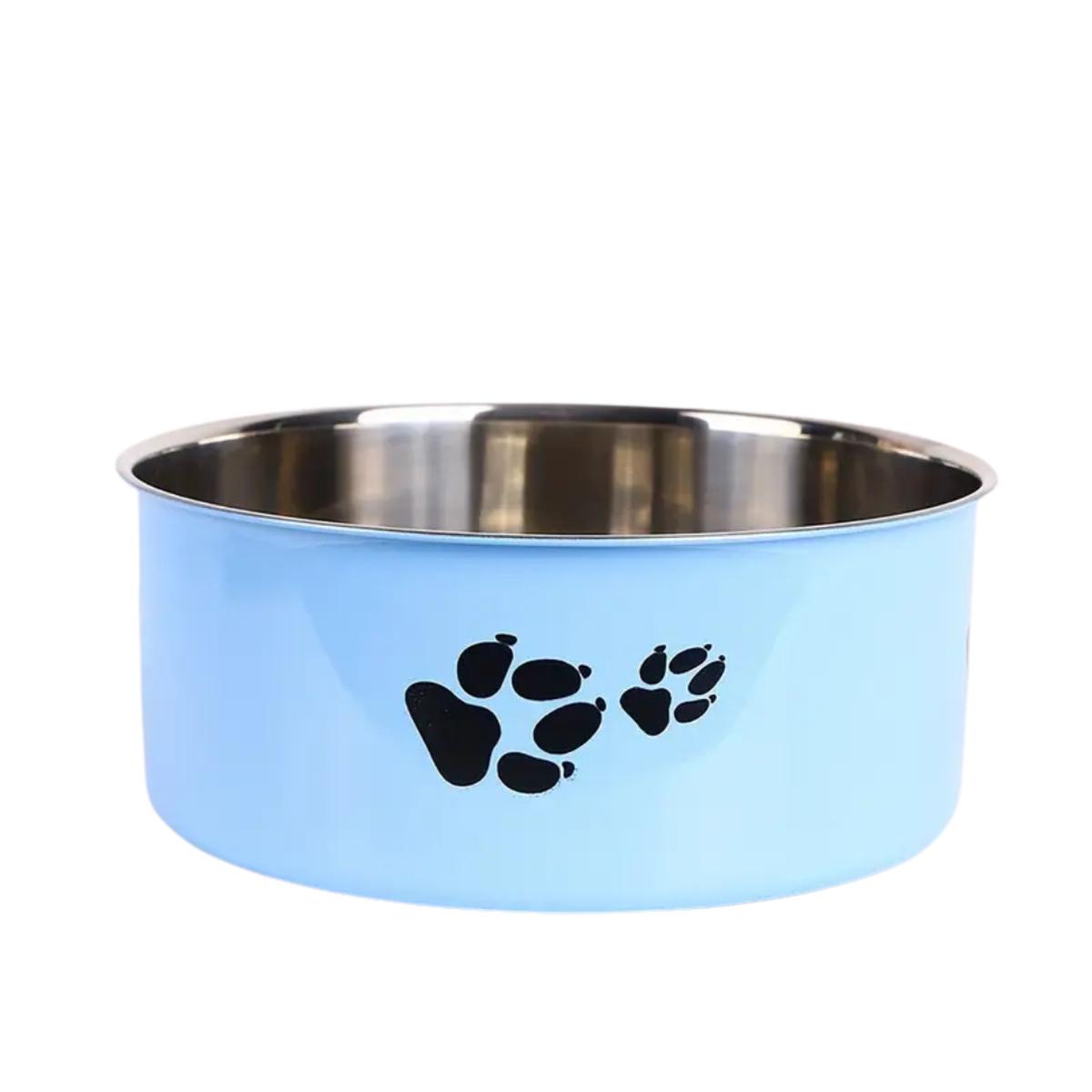 Habibi Pets Stainless Steel Dog Bowls - Sky Blue - 16cm