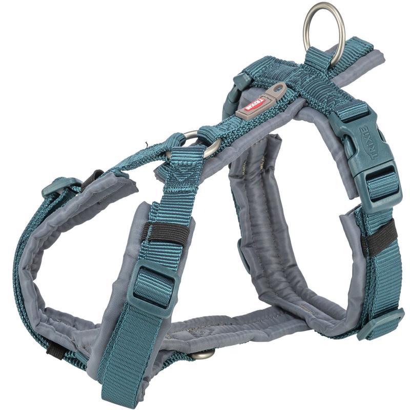 Trixie Premium trekking harness, XL: 80-97 cm/25 mm, petrol/graphite