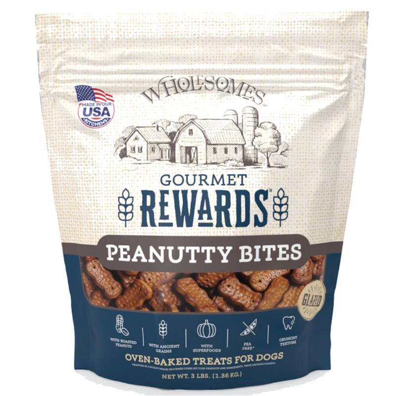Wholesomes Gourmet Rewards Dog Treats Peanutty Bites - 3 lb