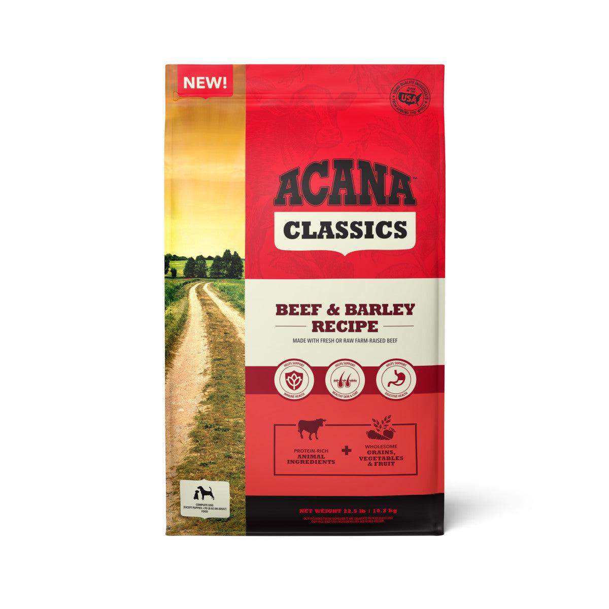 Acana Classics Dry Dog Food Beef & Barley 22.5 lb