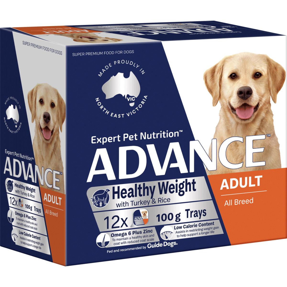 ADVANCE DOG ADULT HEALTHY WEIGHT ALL BREED 12 x 100g