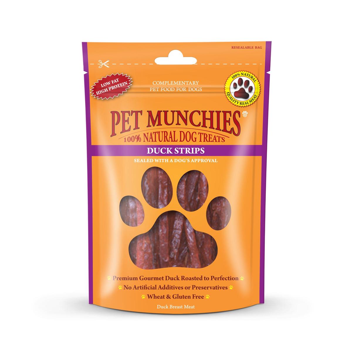 Pet Munchies Duck Strips Dog Treats 90g