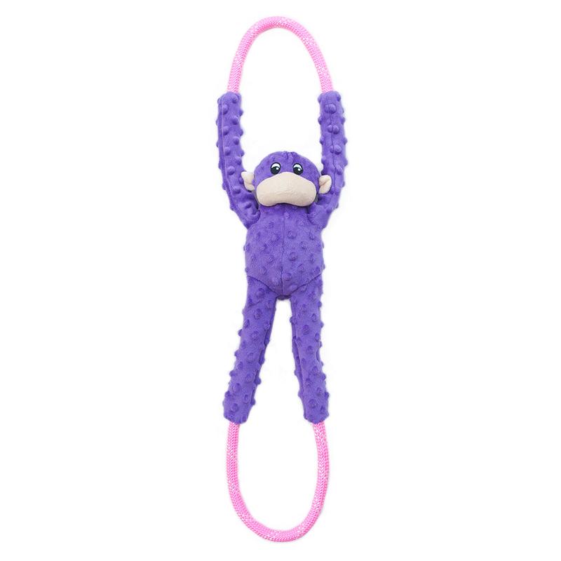 ZippyPaws RopeTugz Dog Toy Monkey Purple Large
