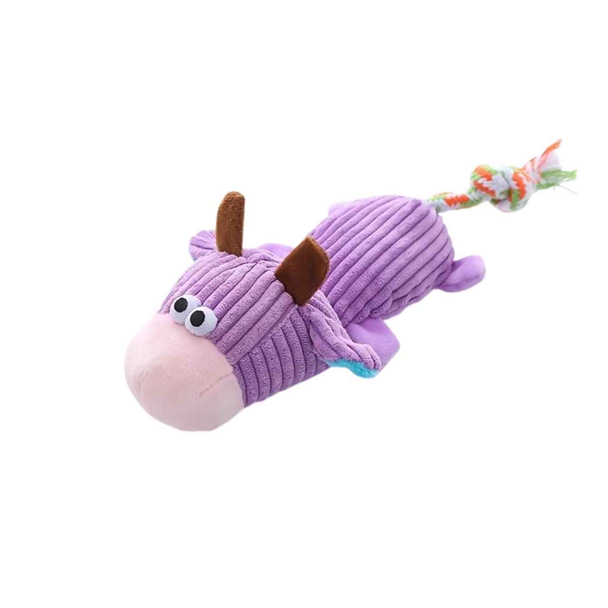 Adorable Animal Design Dog Plush Toy (Cow) - 21cm
