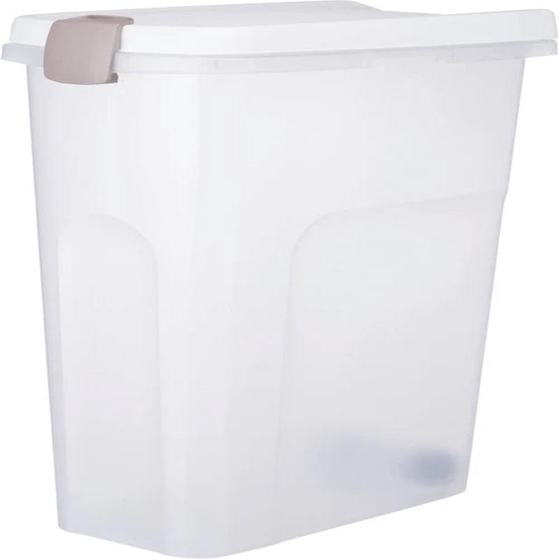 24668- Feed Barrel, 40 l/27 x 61 x 45 cm, transparent/white