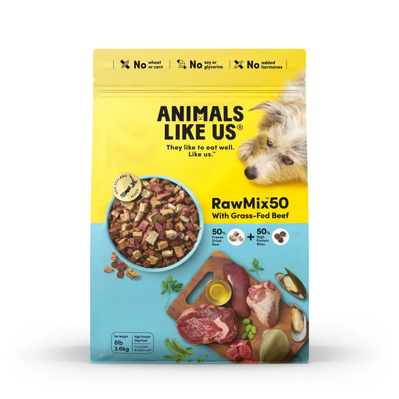 Animals Like Us RawMix50 with Grass Fed Beef Dry Dog Food