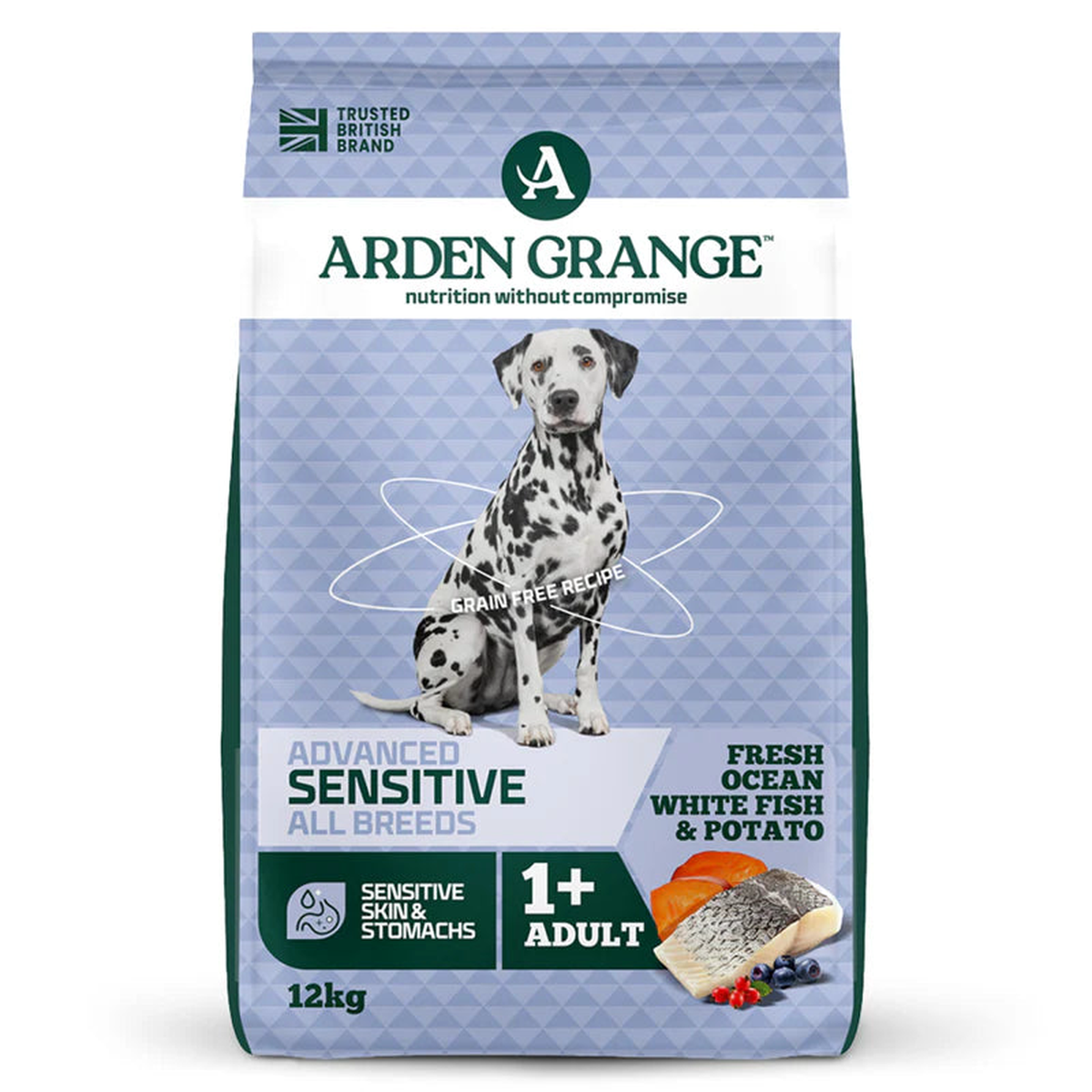 Arden Grange Dog - Adult Sensitive Grain Free White Fish & Potato 12kg