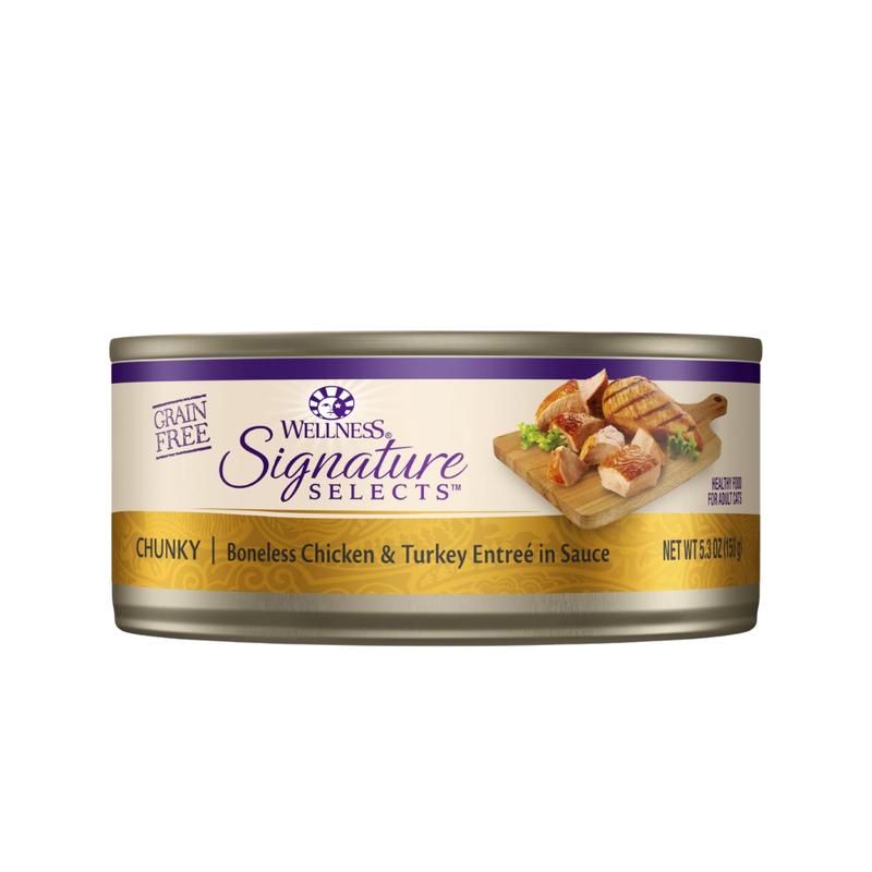 Wellness CORE Signature Selects Grain-Free Chunky Chicken & Turkey Entre Canned Cat Food