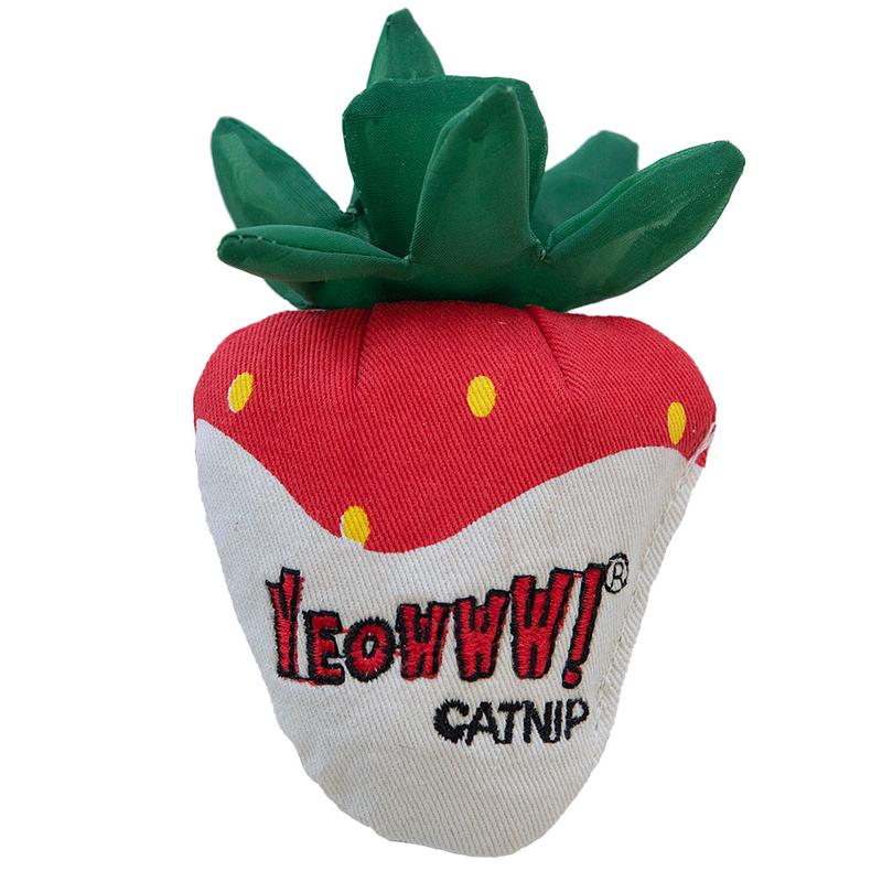 Yeowww! Strawberry Catnip Cat Toy White Chocolate Single