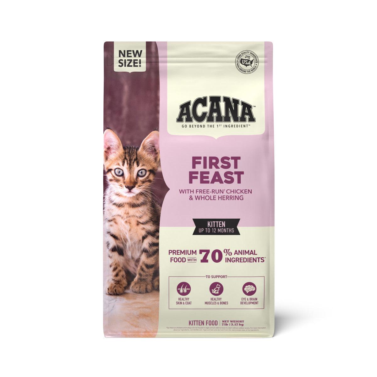 Acana First Feast Kitten Dry Cat Food Chicken & Fish 7 lb