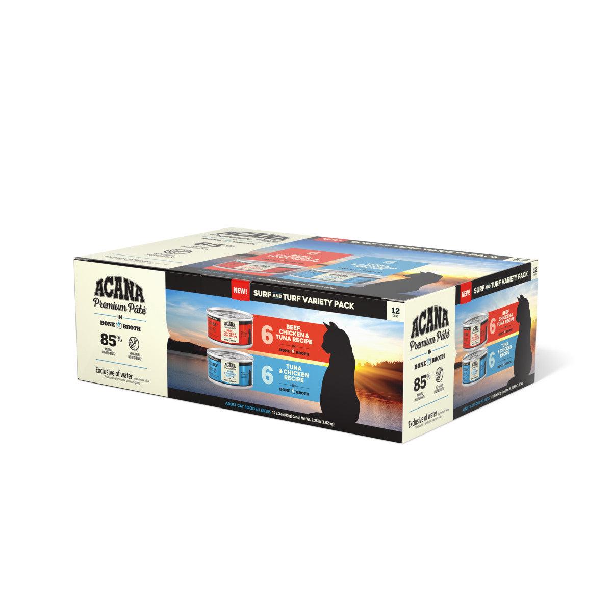 Acana Premium Pt Canned Cat Food Variety Pack (Surf & Turf) 2ea/3 oz