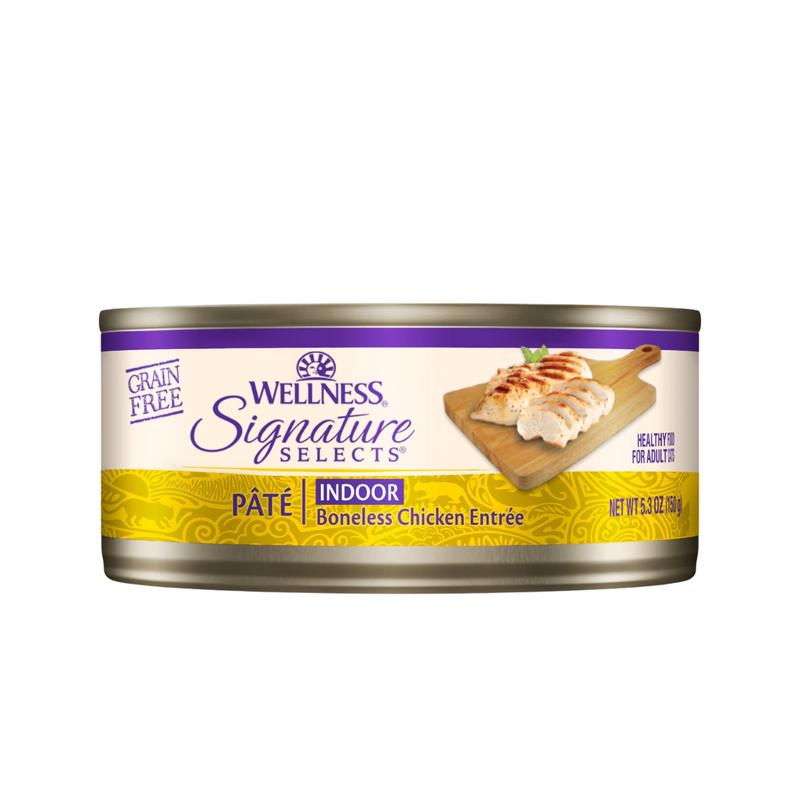 Wellness CORE Signature Selects Grain-Free Pat Indoor Boneless Chicken Entre Canned Cat Food