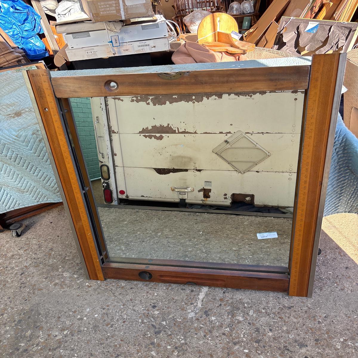YARDSTICK FRAMED MIRROR