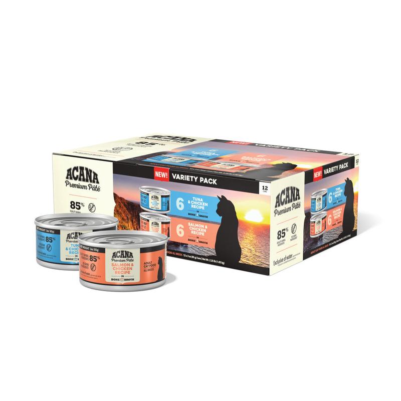 Acana Premium Pt Canned Cat Food Variety Pack (Tuna/Chicken & Salmon/Chicken) 2ea/3 oz