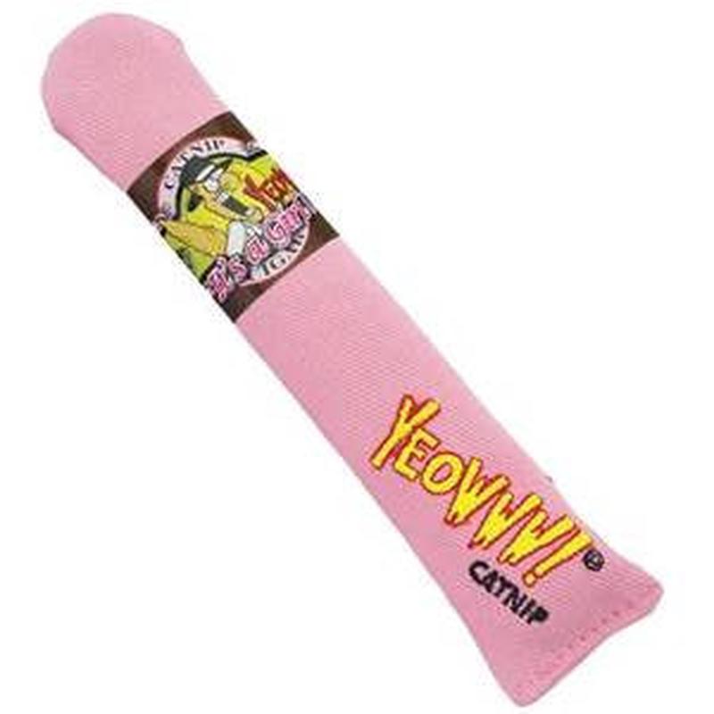 Yeoww Big Baby Cigars Catnip Cat Toy-pink Cigar-{L+2xR}