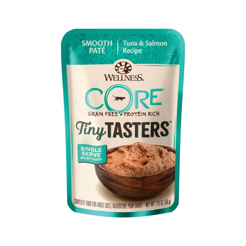 Wellness Tiny Tasters Grain-Free Tuna & Salmon Pate Pouch Cat Food
