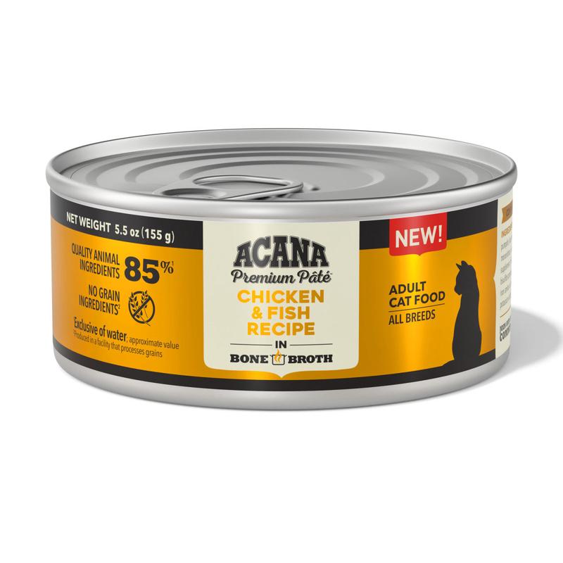 Acana Premium Pt Canned Cat Food Chicken & Fish 12ea/5.5 oz