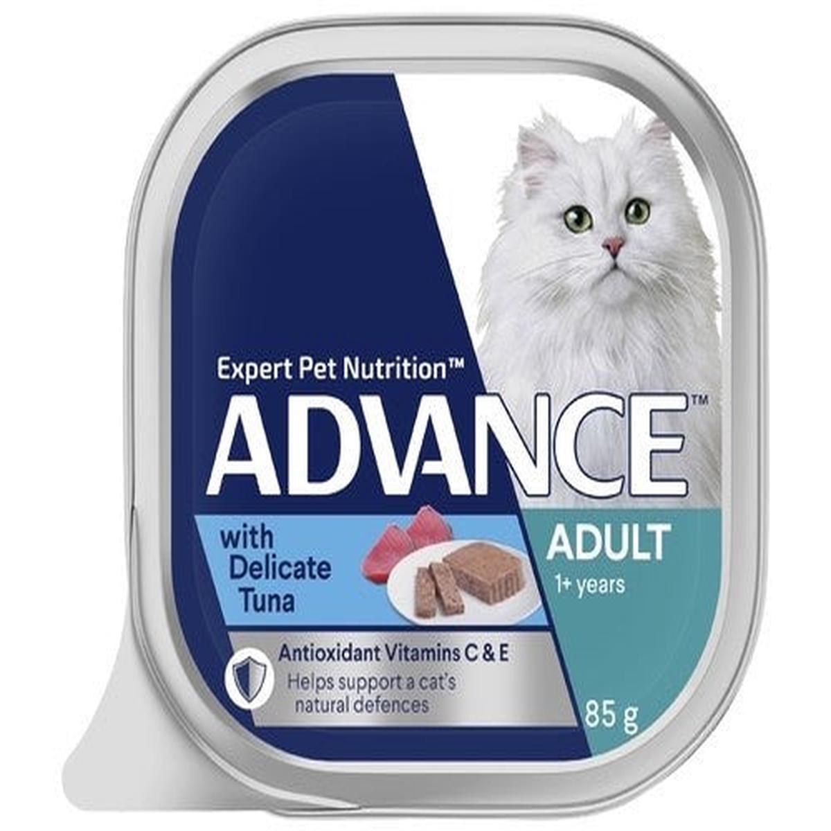 ADVANCE CAT WET SINGLE TRAY ADULT DELICATE TUNA 85G