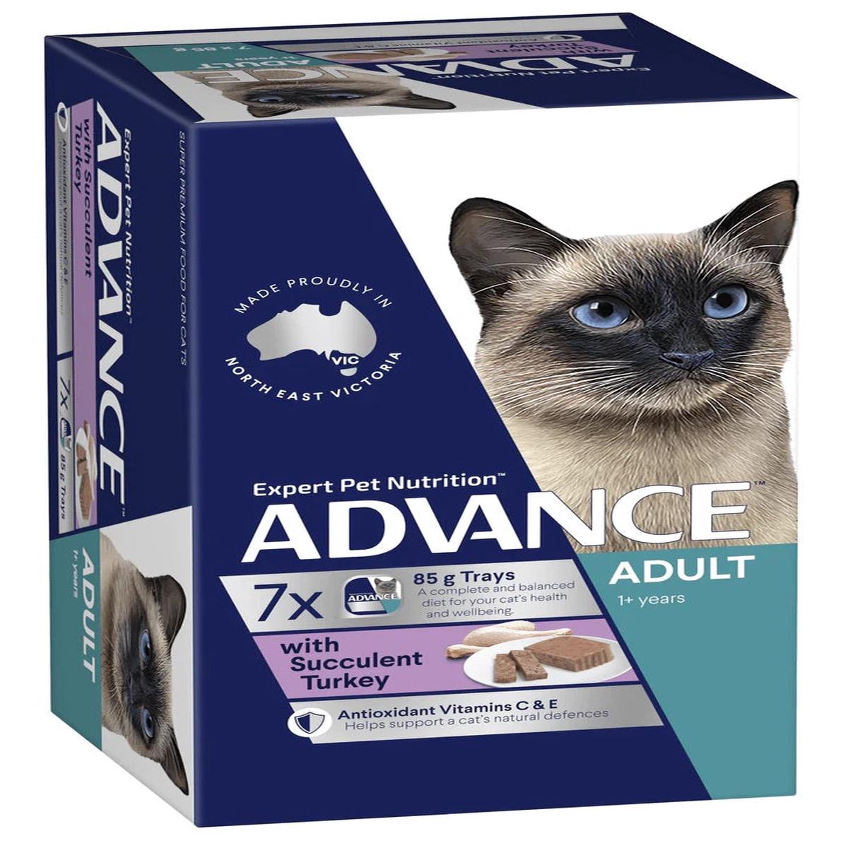 ADVANCE CAT WET TRAY ADULT SUCCULENT TURKEY 85G x 7