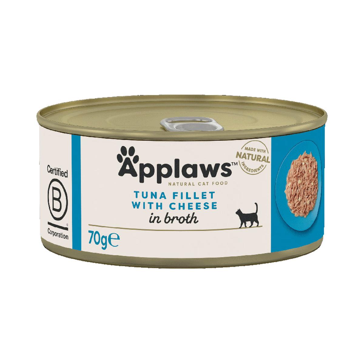 Applaws Cat - Broth Tin Tuna With Cheese 70g