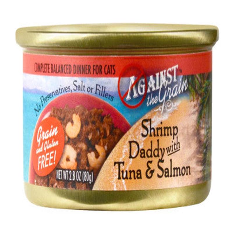Against the Grain Shrimp Daddy With Tuna & Salmon Dinner Wet Cat Food 2.8oz - Default Title