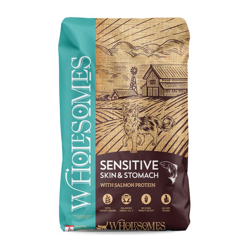 Wholesomes Sensitive Skin & Stomach w/Salmon Protein Dry Cat Food Salmon 10 lb