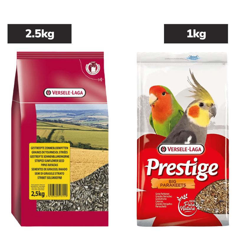 Versele Laga Sunflower Seeds Striped And Prestige Food For Big Parakeets And Birds 25Kg1Kg