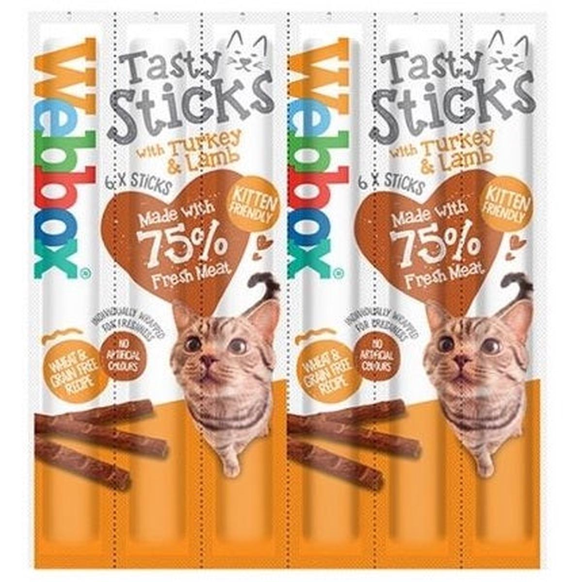 Webbox Tasty Sticks Turkey & Lamb Cat Treats 30g