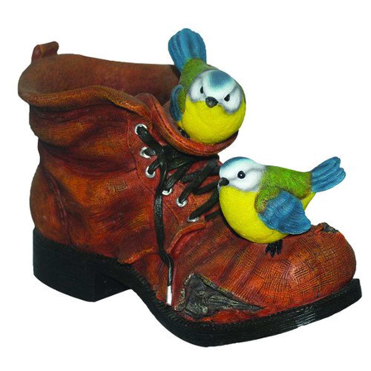 Blue Tit Boot Planter - Garden Ornament