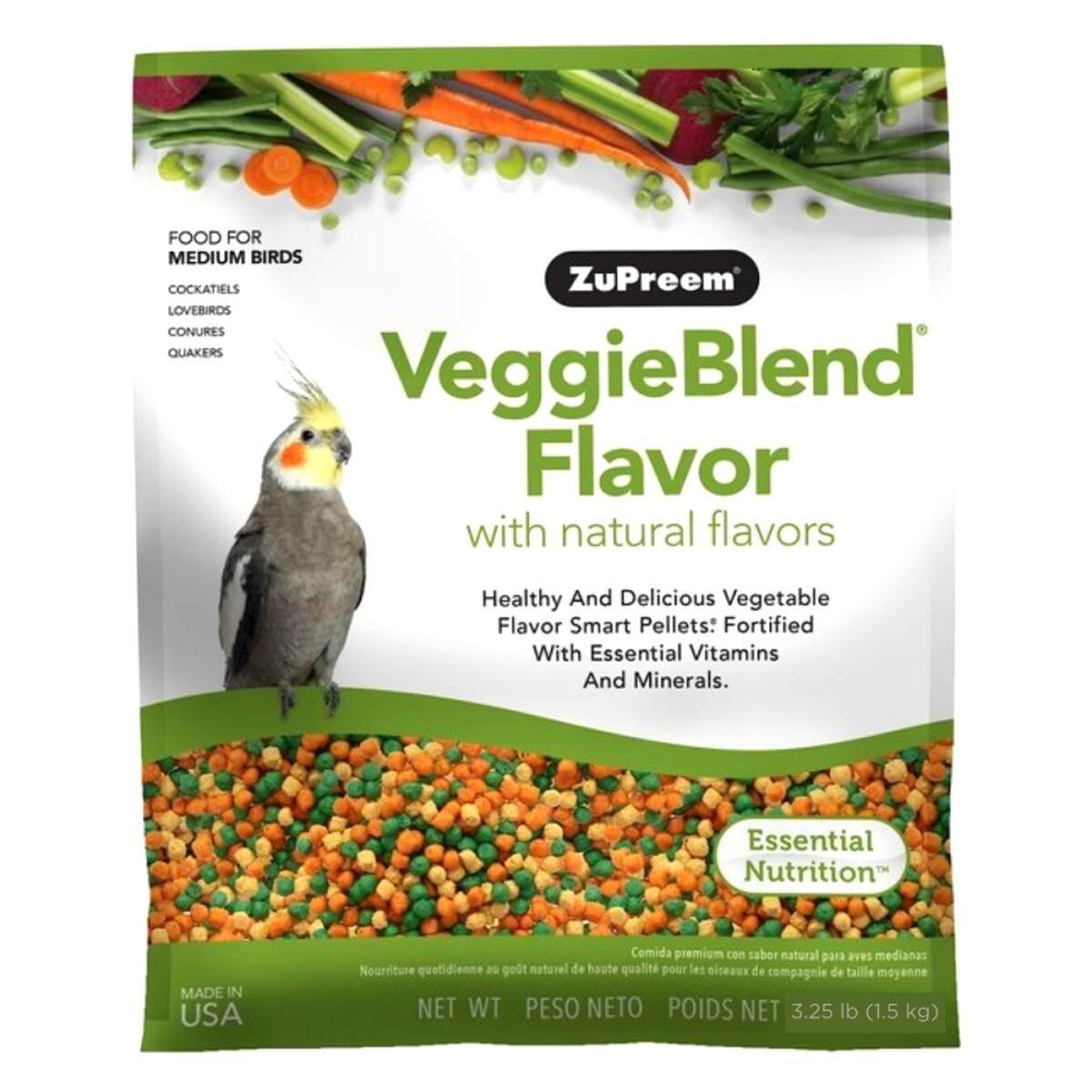 ZuPreem Bird Food VeggieBlend Flavor With Natural Flavours For Medium & Large Bird