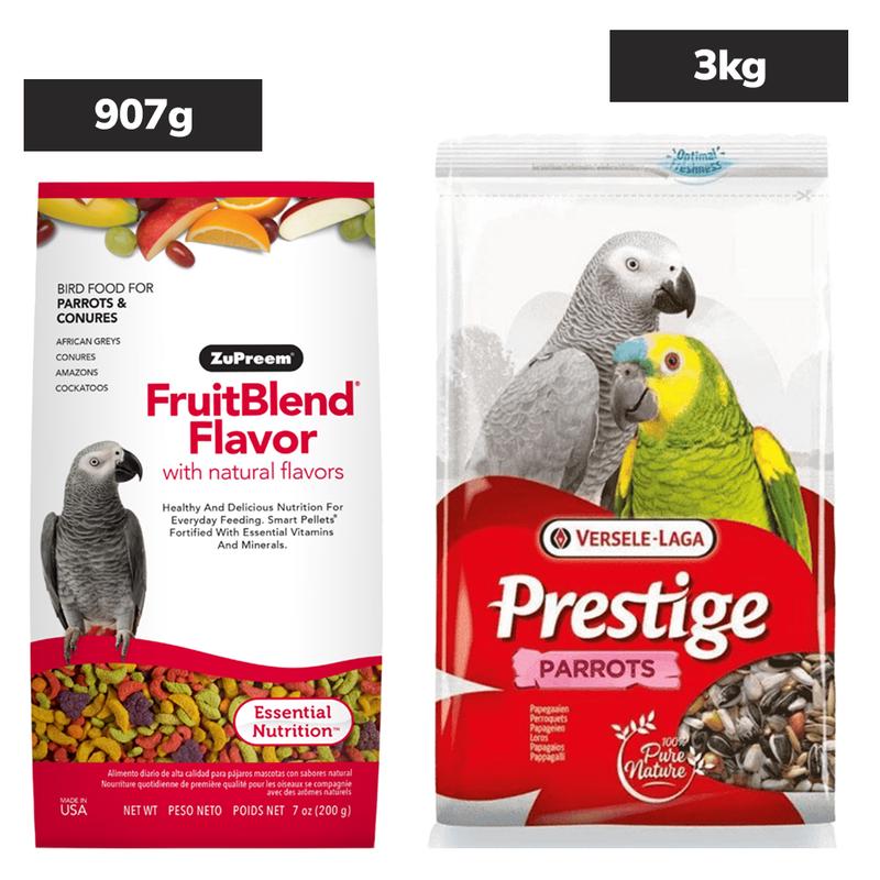 Zupreem Fruit Blend And Versele Laga Prestige Bird Food For Large Birds And Parrorts 907G3Kg