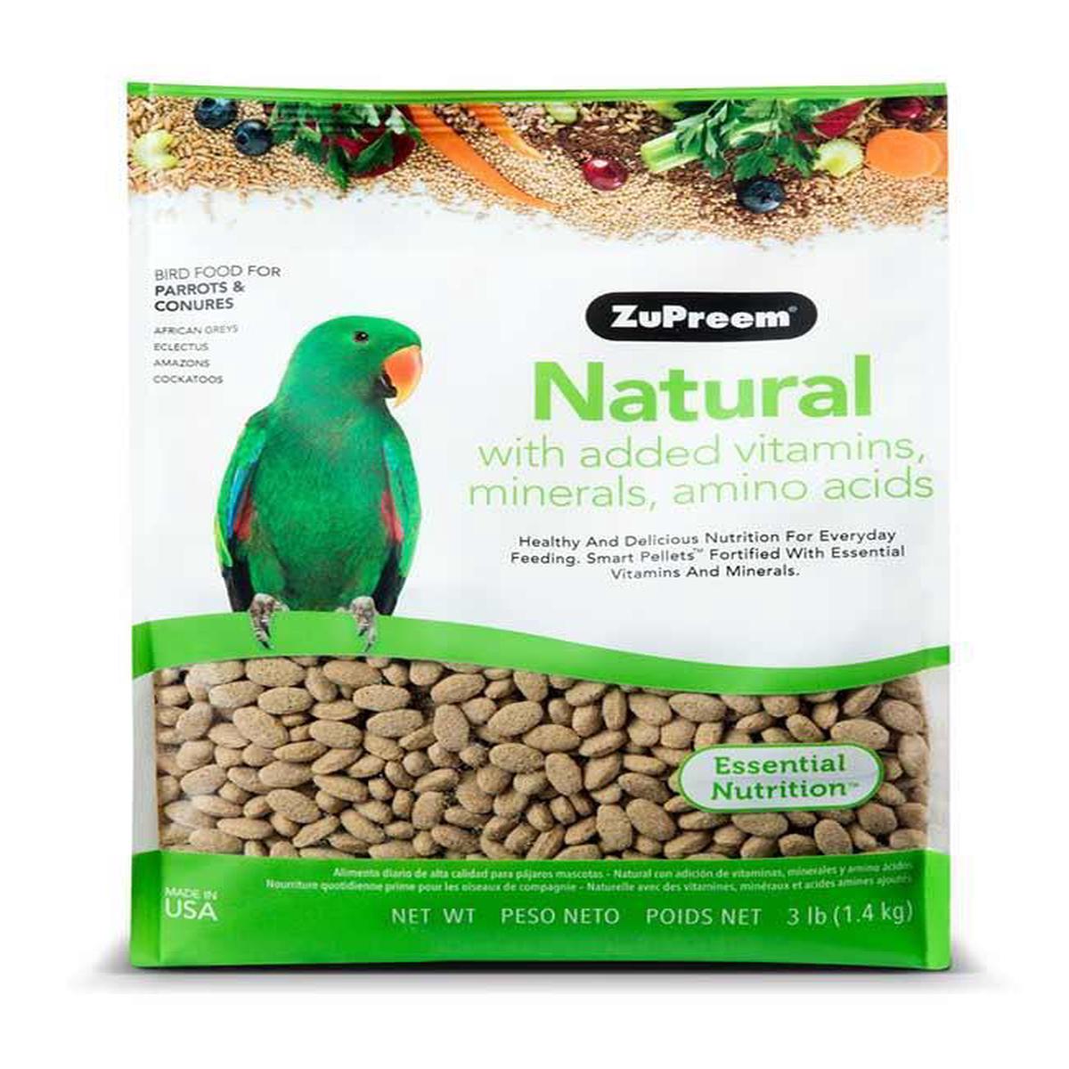 Zupreem Natural Bird Food For Parrots Conures 136KgAllBirdFood