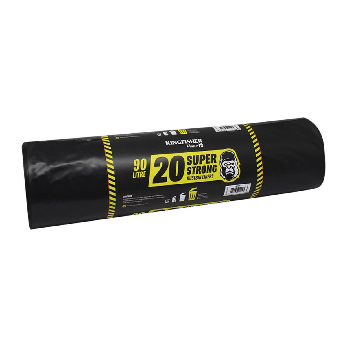 20 PACK SUPER STRONG DUSTBIN BAGS/LINERS