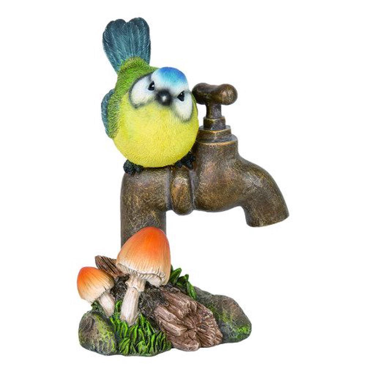 Blue Tit on Garden Tap