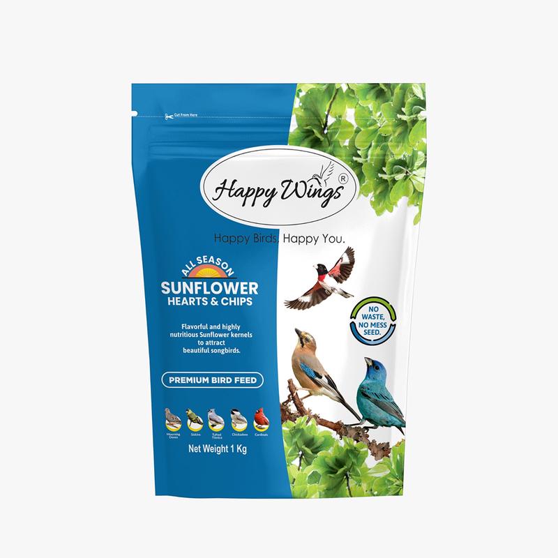 Happy Wings Sunflower Heart Seed Bird Food 68Kg