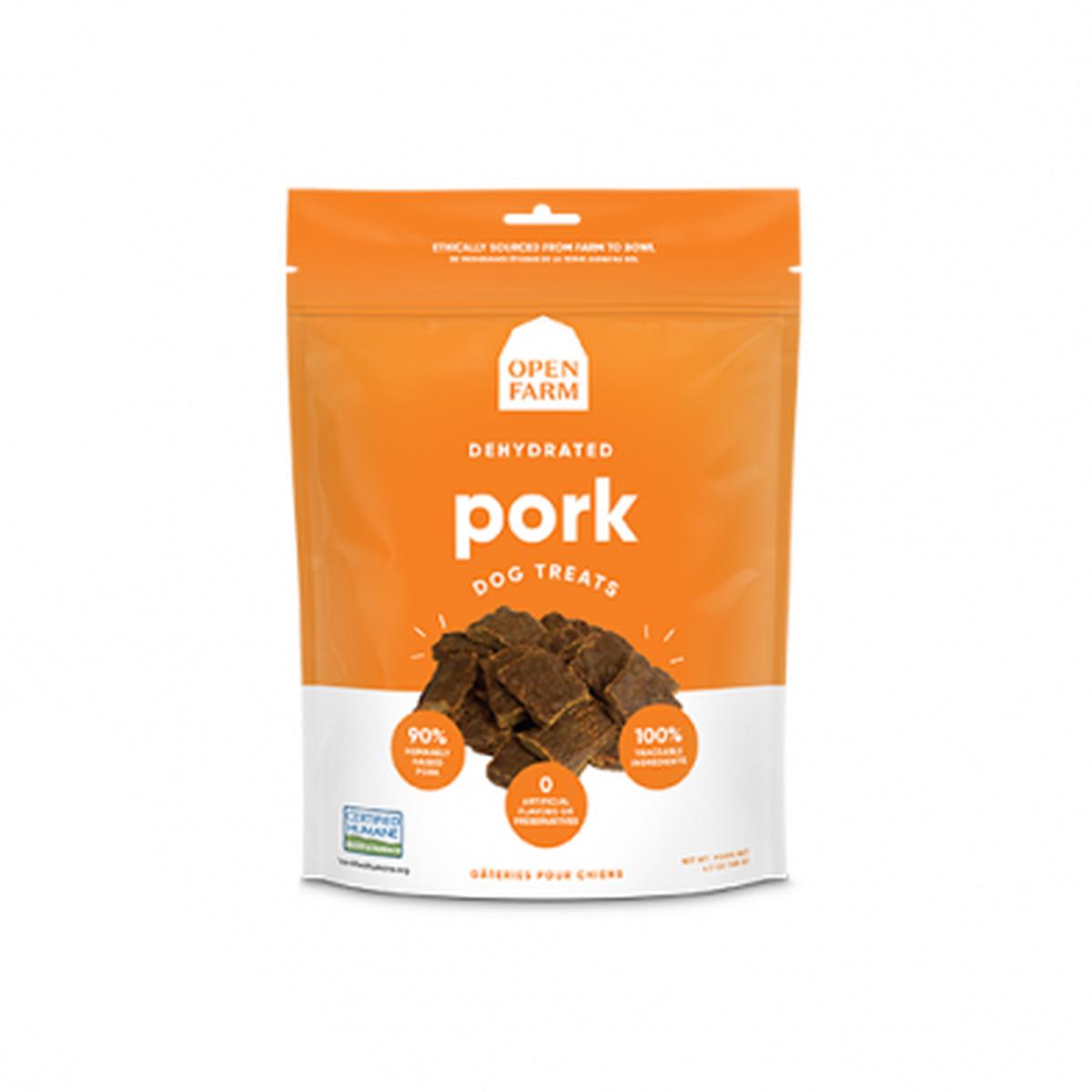 OPEN FARM DEHYDRATED PORK DOG TREATS 4.5 OZ