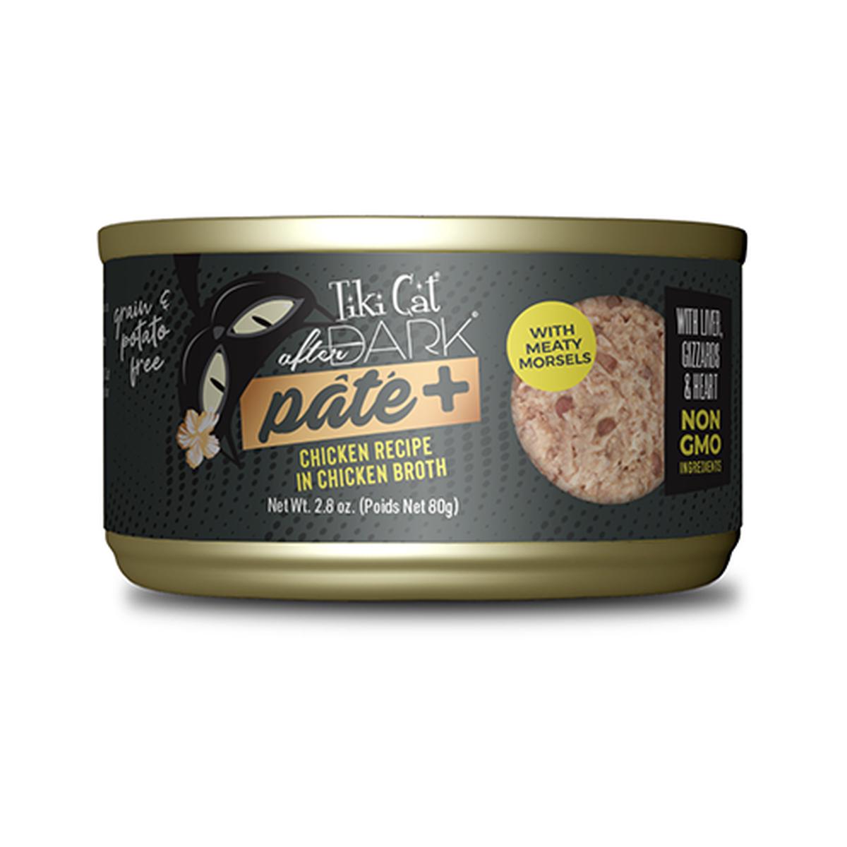 TIKI CAT AFTER DARK PT+ CHICKEN RECIPE IN CHICKEN BROTH WET CAT FOOD 2.8OZ