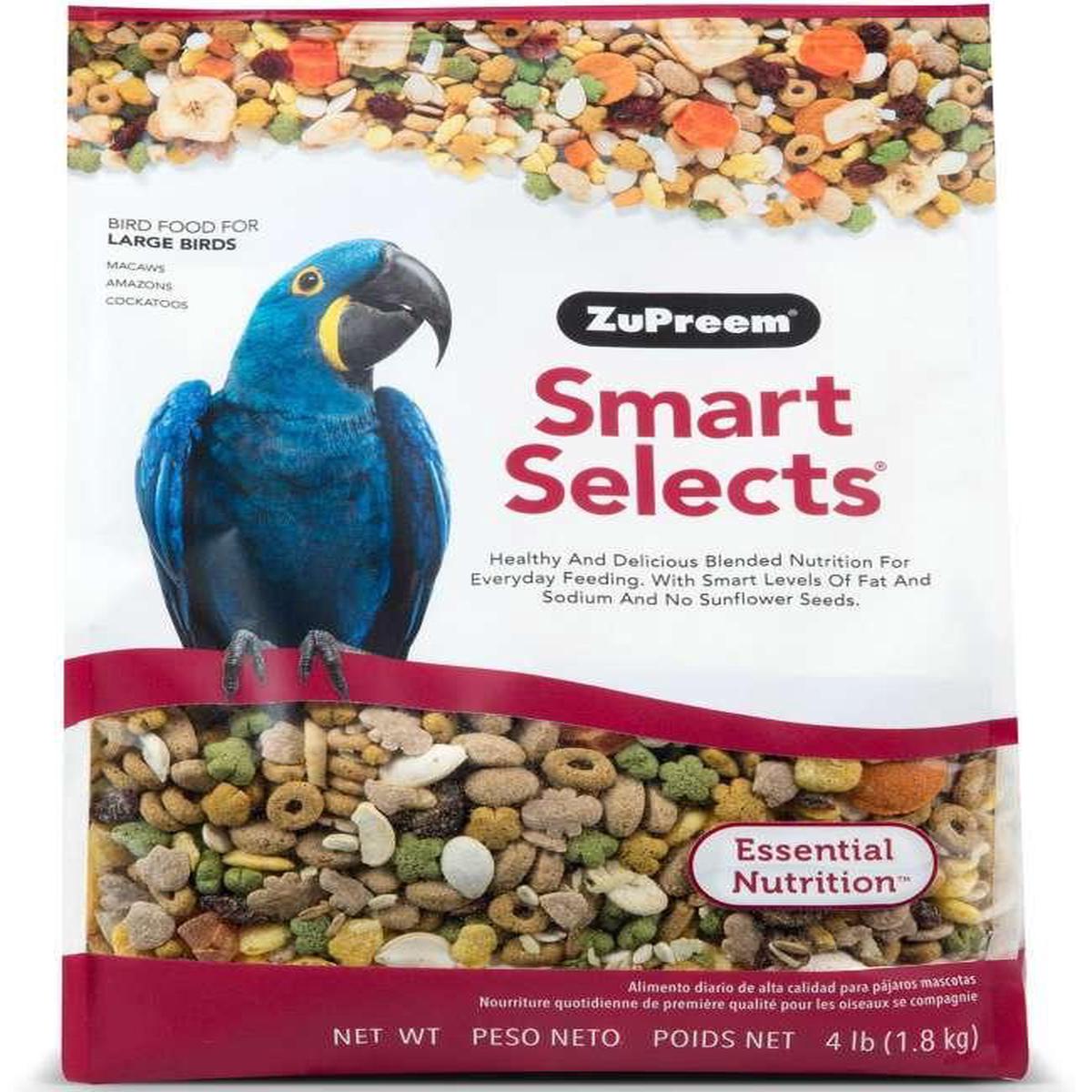 Zupreem Smart Selects Large Birds Food 18KgAllBirdFood