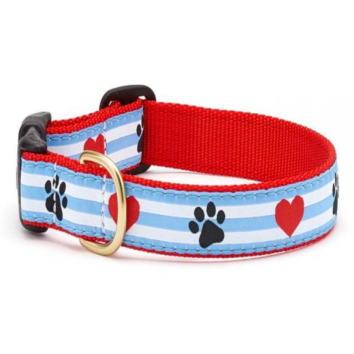 UpCountry D Collar Pawprint Stripe L 1