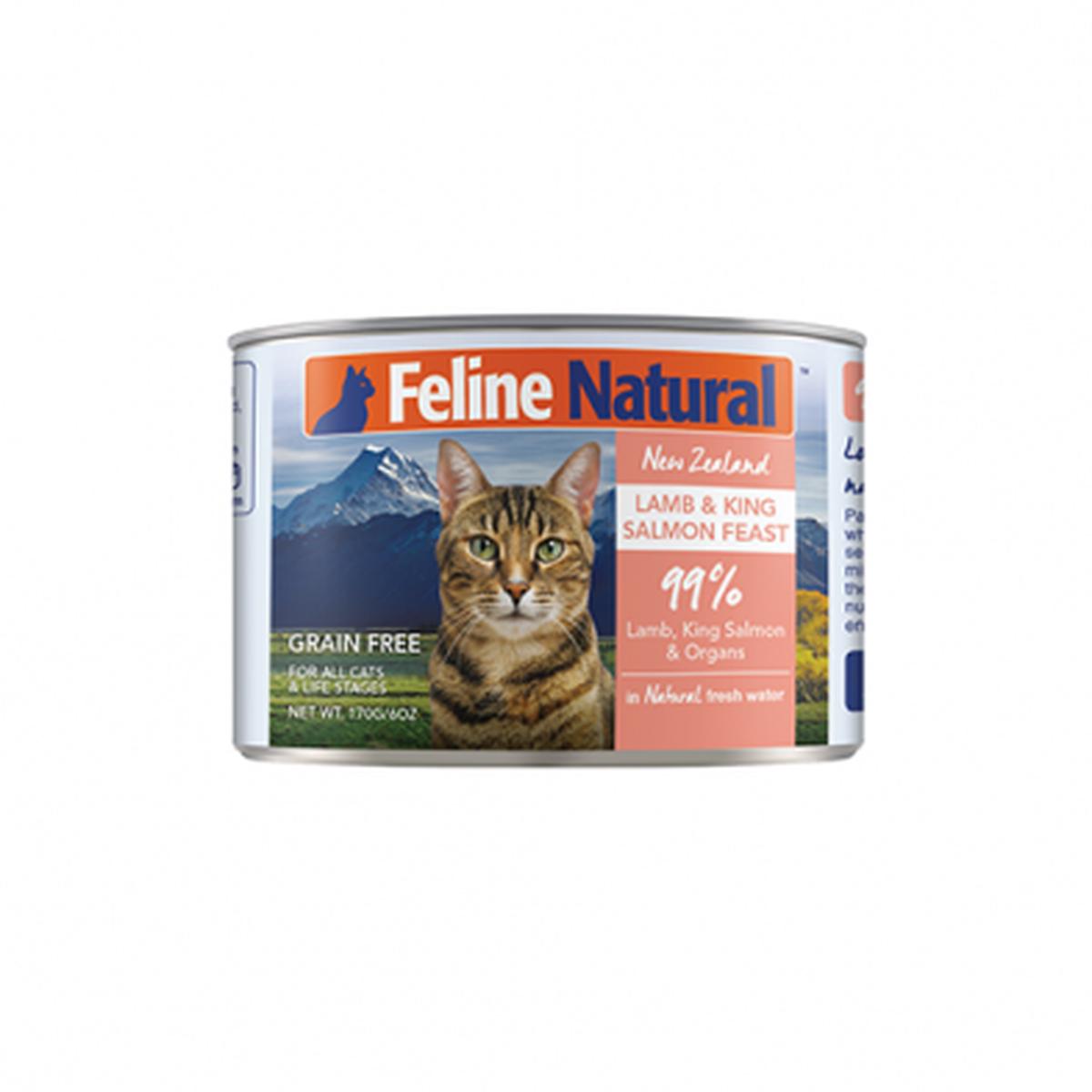 FELINE NATURAL LAMB & KING SALMON FEAST WET CAT FOOD 6 OZ