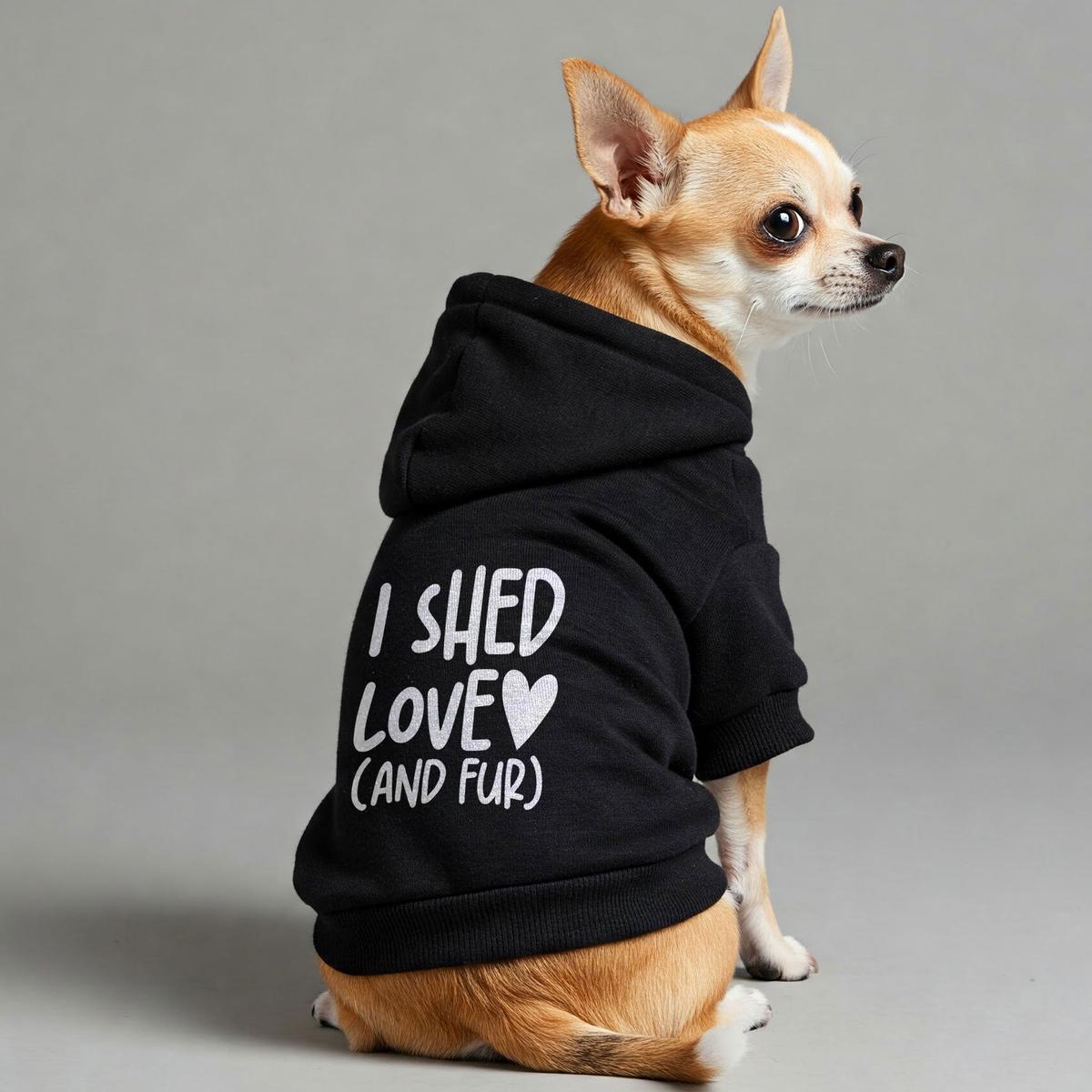 I Shed Love (And Fur)  Dog Hoodie  Dog Clothes