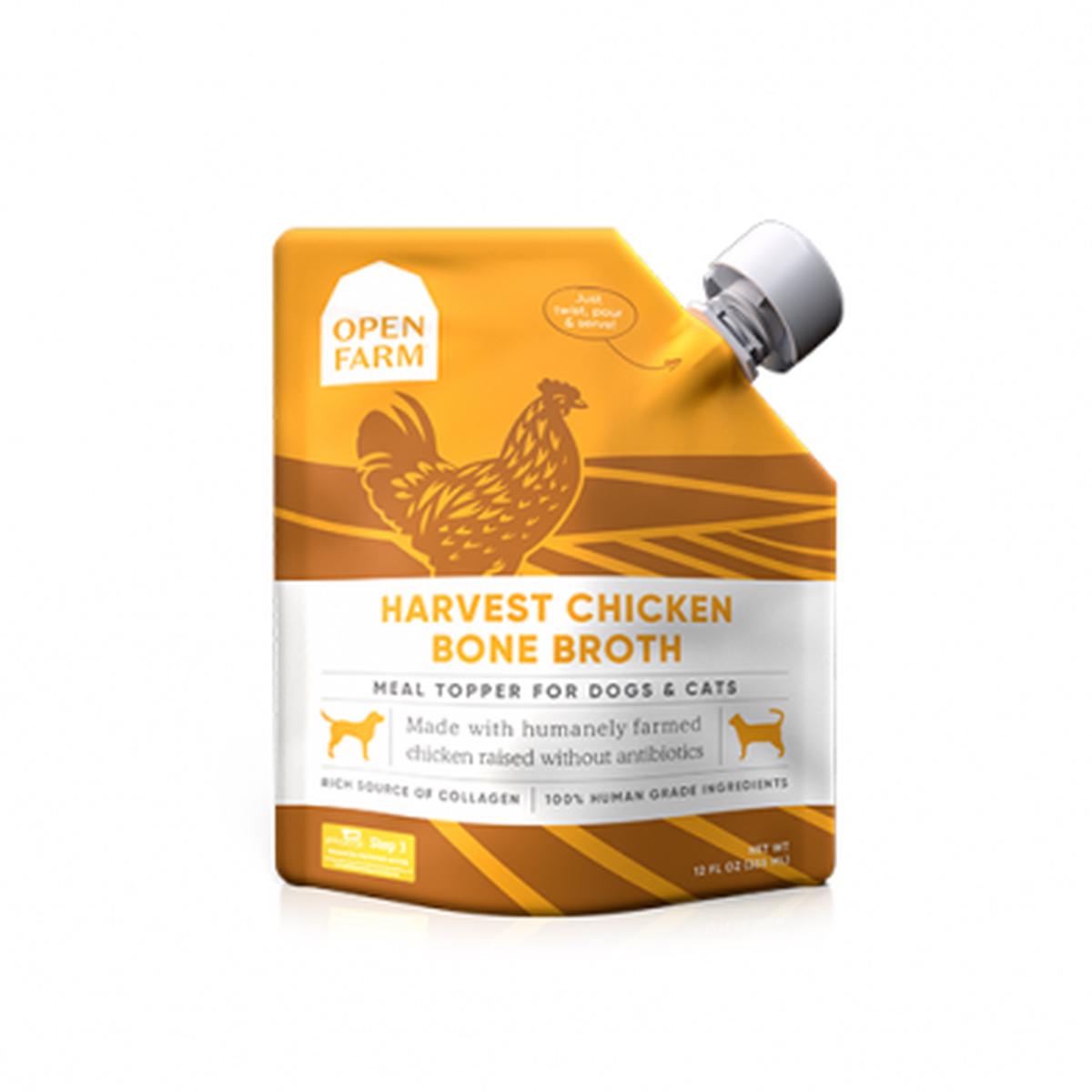 OPEN FARM HARVEST CHICKEN BONE BROTH FOR DOGS & CATS 12 OZ