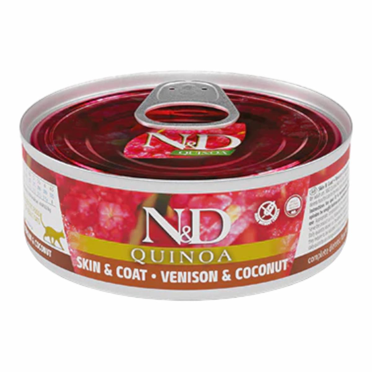 Farmina Quinoa Skin & Coat Venison And Coconut Cat 2.8oz